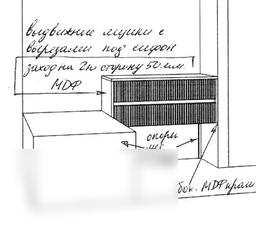 Серая подвесная тумба с рифлеными фасадами и двумя выдвижными полками в ванную комнату — изображение 4